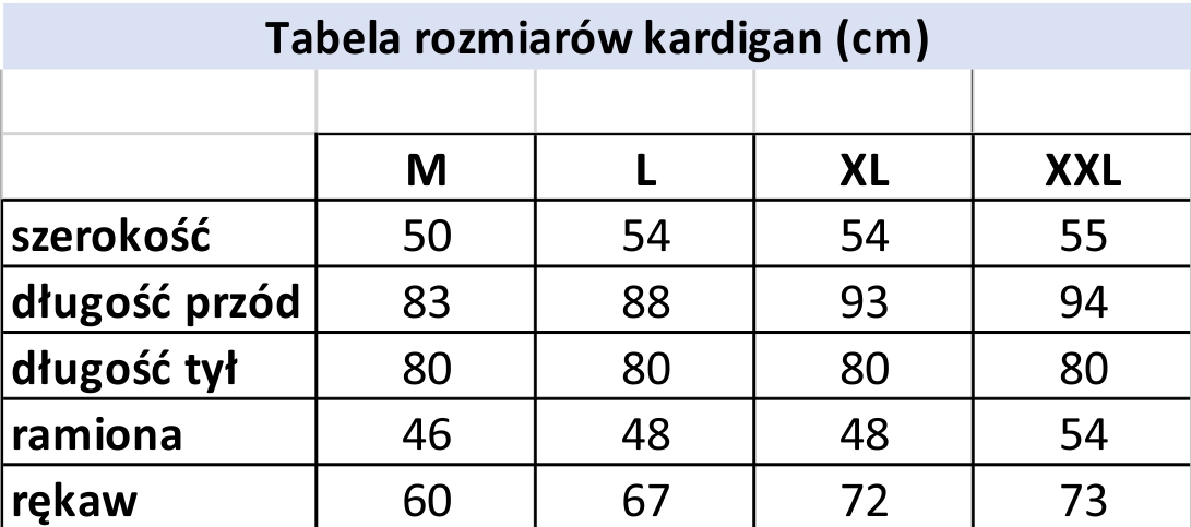 Kardigan 1555 - PACZKA