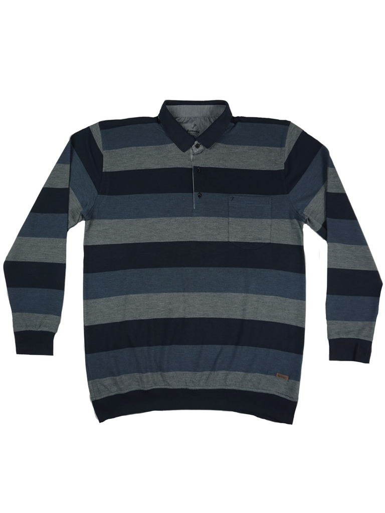 Bameha Bluza Polo b-142 - Navy blue