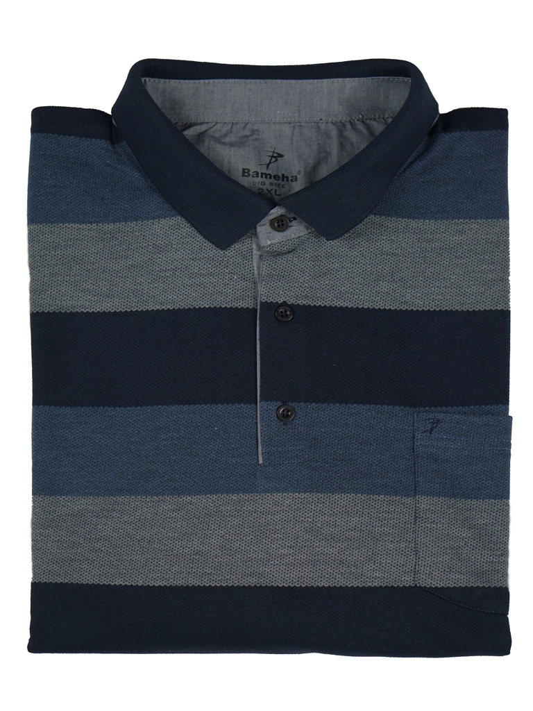 Bameha Bluza Polo b-142 - Navy blue - obrazek 3